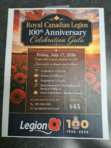 Vegreville Legion Branch Celebration Gala 2026
